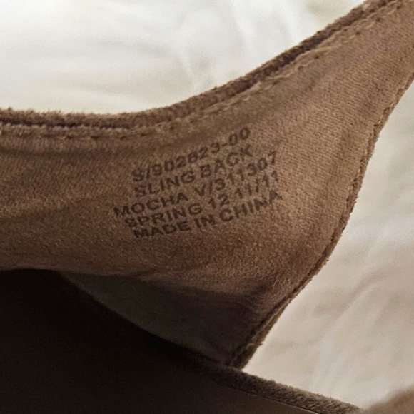 Gap Platform Mocha Suede Cork Slingback Open Toe Heels - Picture 4 of 8